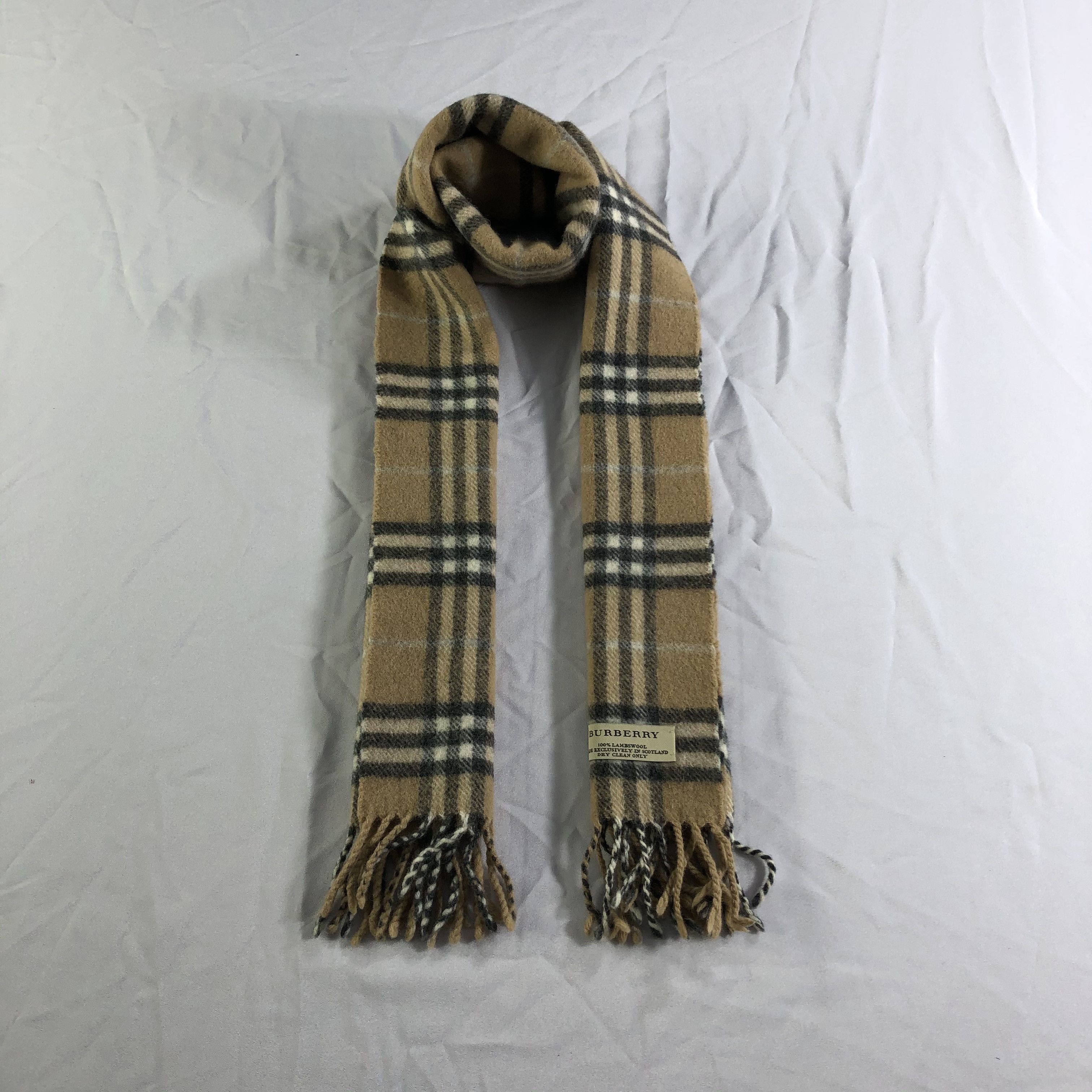 Burberry Burberrys Wool Scarf Muffler Neckwear V2401 Size ONE SIZE - 1 Thumbnail