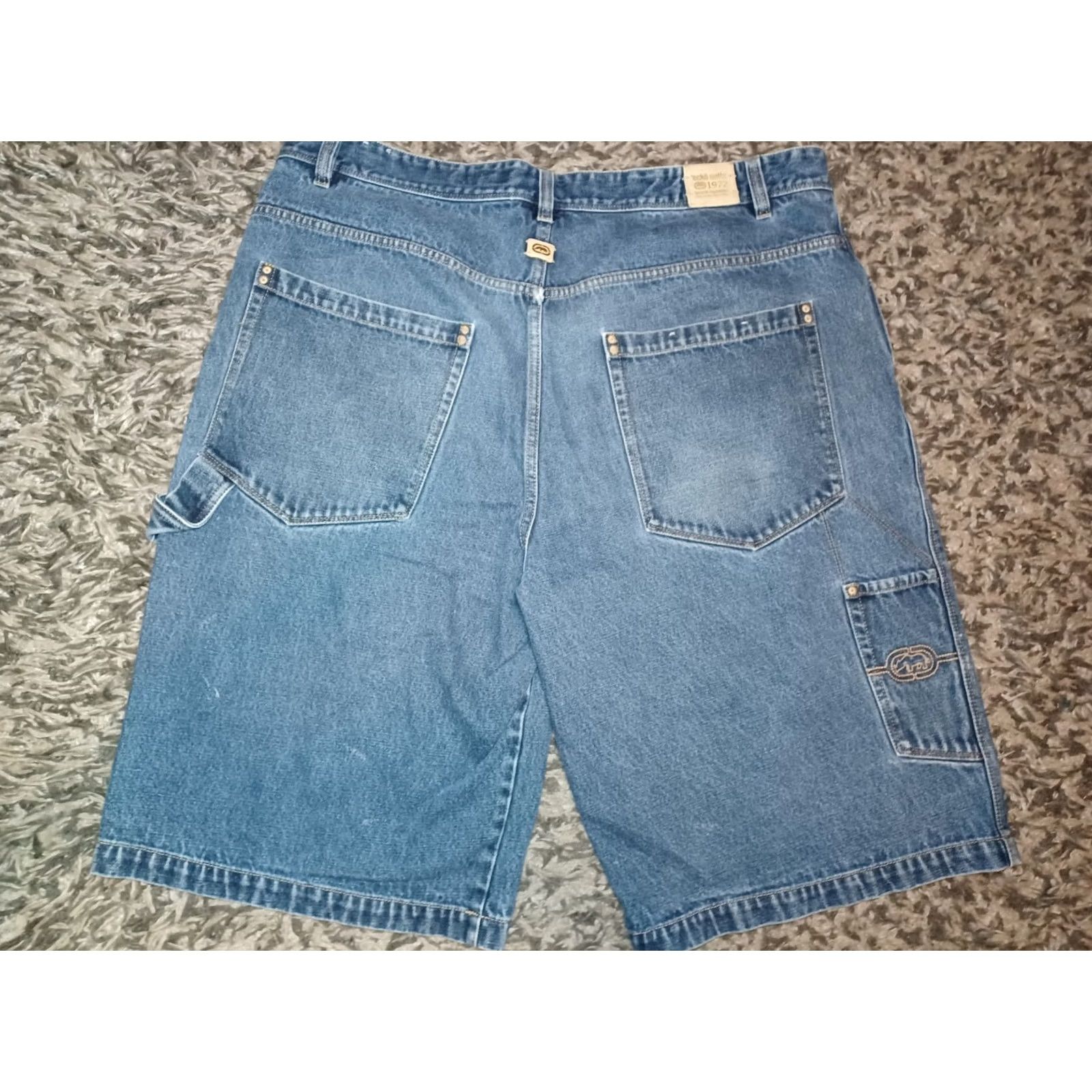 Ecko Unltd. VINTAGE Ecko Unltd Wide Jeans Shorts 90s Y2K Baggy Skater Grunge Carpenter Sz 40 Size US 40 / EU 56 - 5 Thumbnail