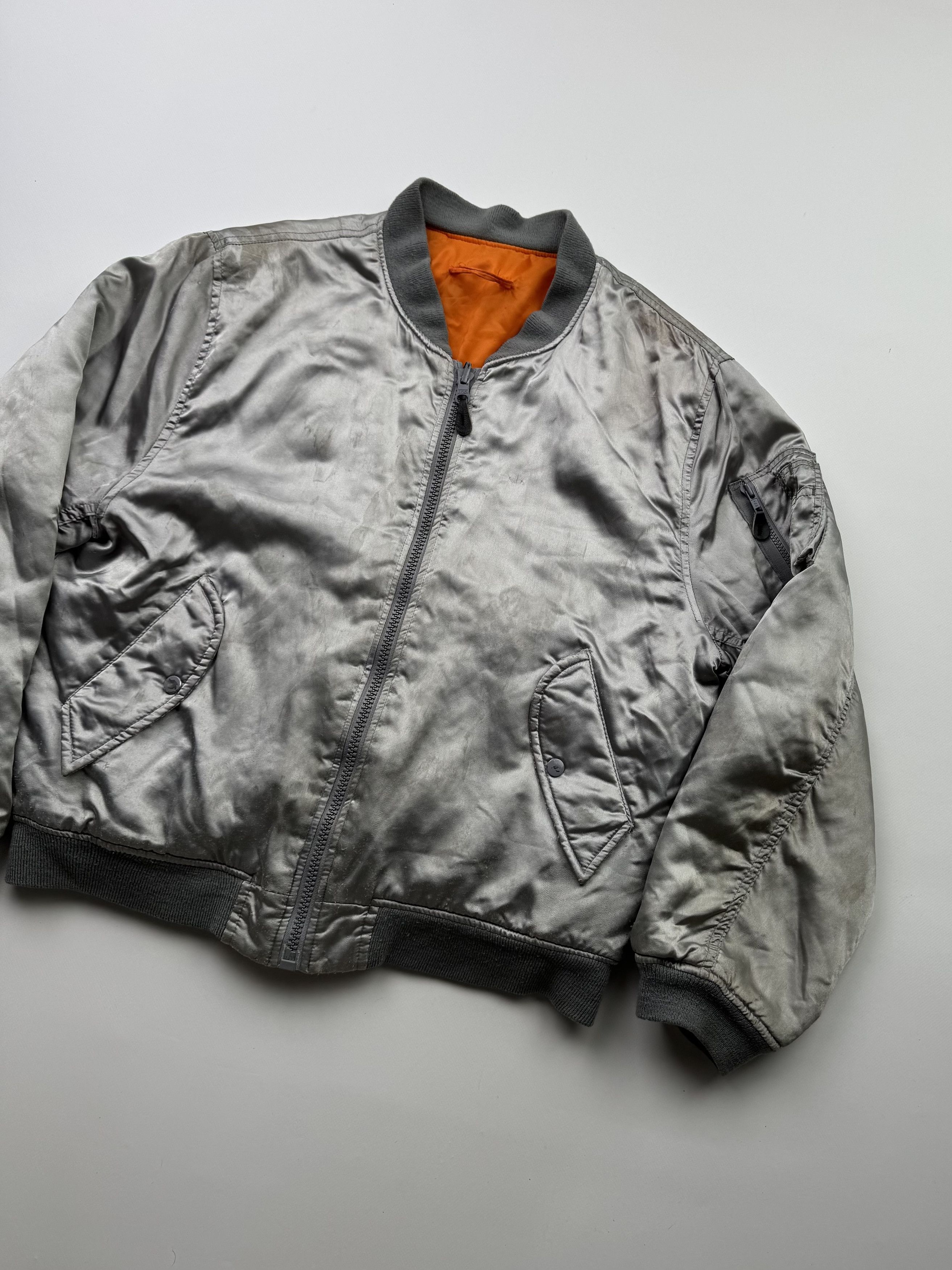 Japanese Brand Vintage Thrashed Bomber Jacket B764(V291)E2 Size US M / EU 48-50 / 2 - 3 Thumbnail
