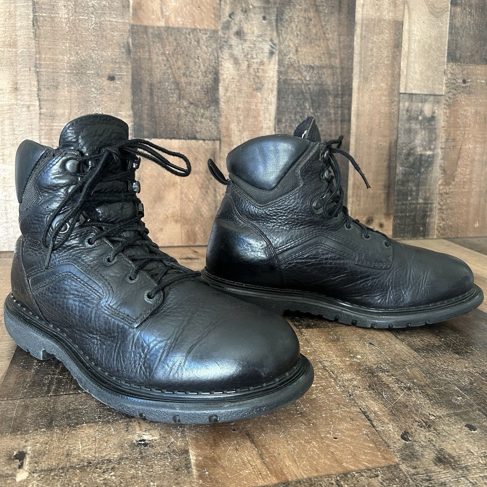 Red Wing Red Wing 923 Black Plain Toe Lace Up Work Boots Mens 10.5 EE Size US 10.5 / EU 43-44 - 2 Thumbnail