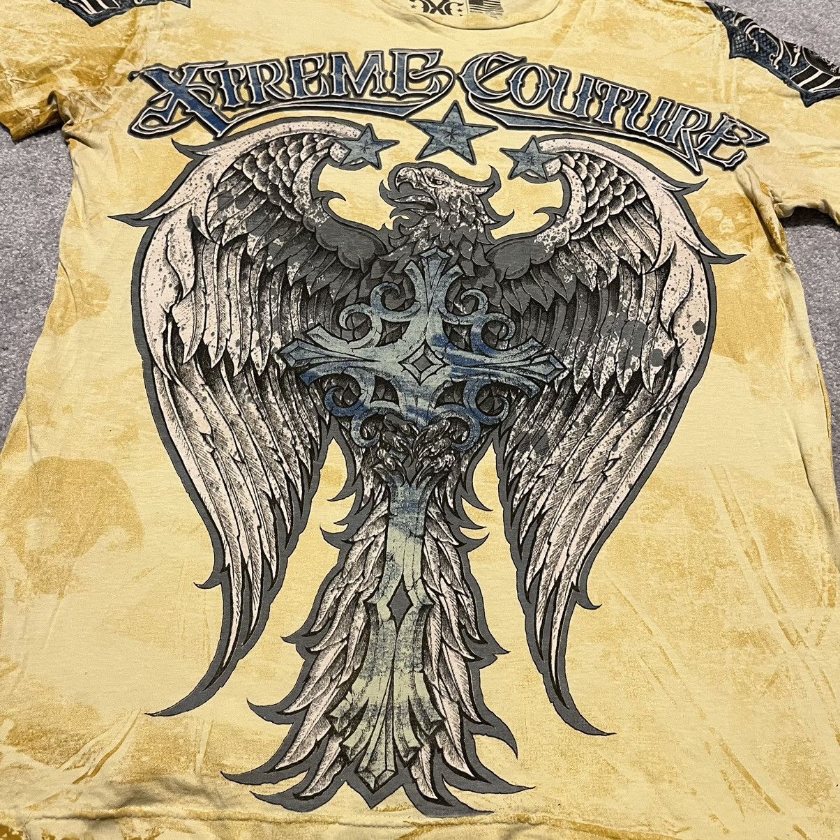 Affliction Vintage Y2K Affliction Xtreme Couture Eagle Graphic T Shirt Size US XXL / EU 58 / 5 - 4 Thumbnail