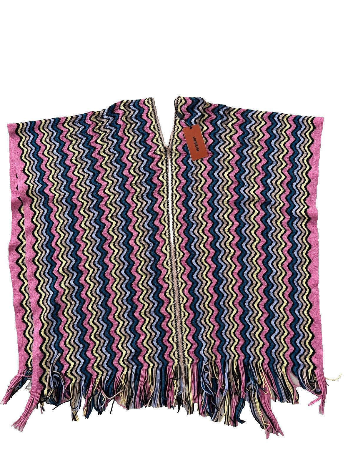 Missoni Missoni ZigZag Fringed Knit Shawl Poncho Size S / US 4 / IT 40 - 2 Thumbnail