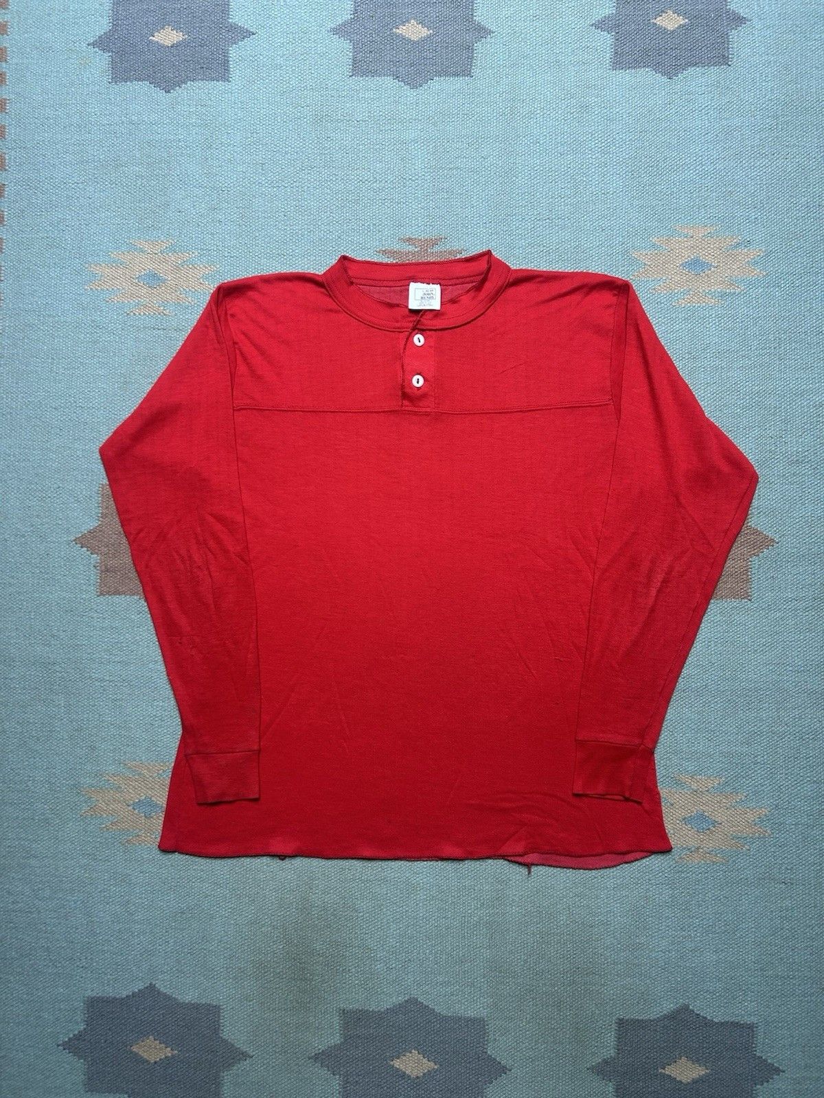 Vintage Vintage 80s henley t shirt thermal 2 layer distressed large Size US L / EU 52-54 / 3 - 1 Thumbnail