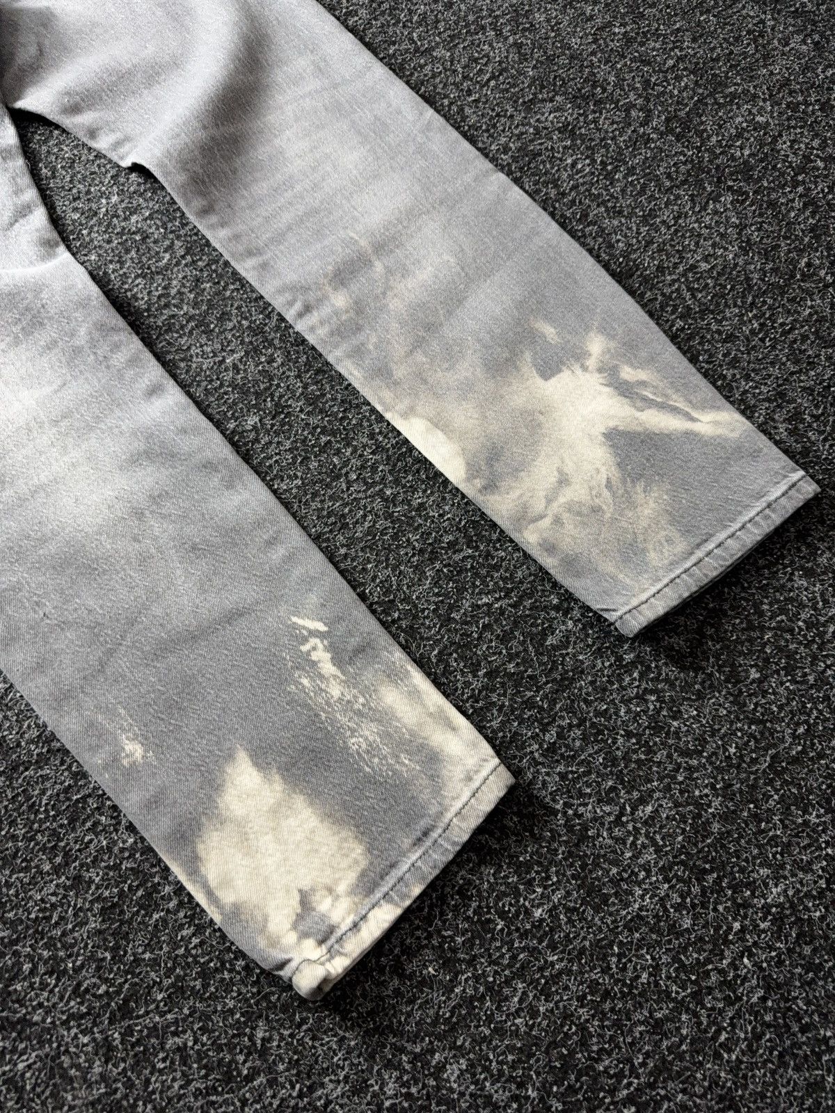 Diesel 00s Luxury Y2K Diesel Washed Grey Denim Jeans tapered Fit Size US 33 - 14 Thumbnail