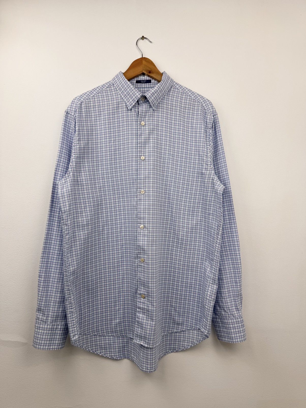 Gant Gant Men Button Up Shirt Blue Pink Check Size L Size US L / EU 52-54 / 3 - 1 Thumbnail