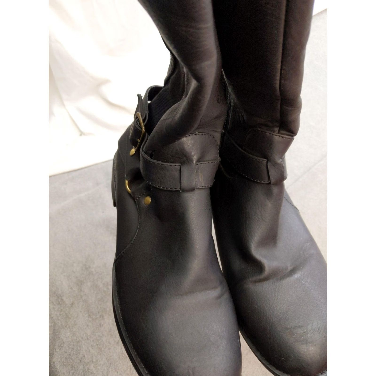 Kenneth Cole Kenneth Cole Reaction Riding Boots Womens Size 9 Black Knee High Buckle Zip Size US 9 / IT 39 - 4 Thumbnail