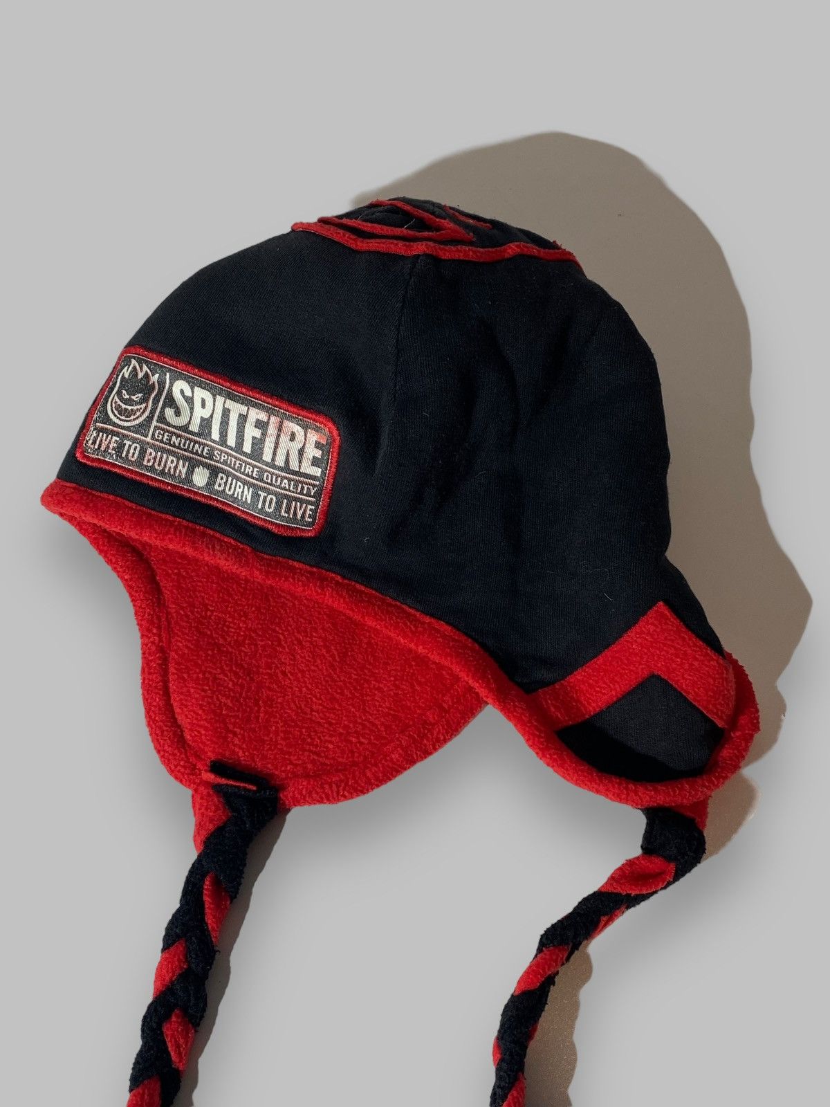 Spitfire Vintage Spitfire skate crazy y2k winter fleece hat Size ONE SIZE - 3 Thumbnail