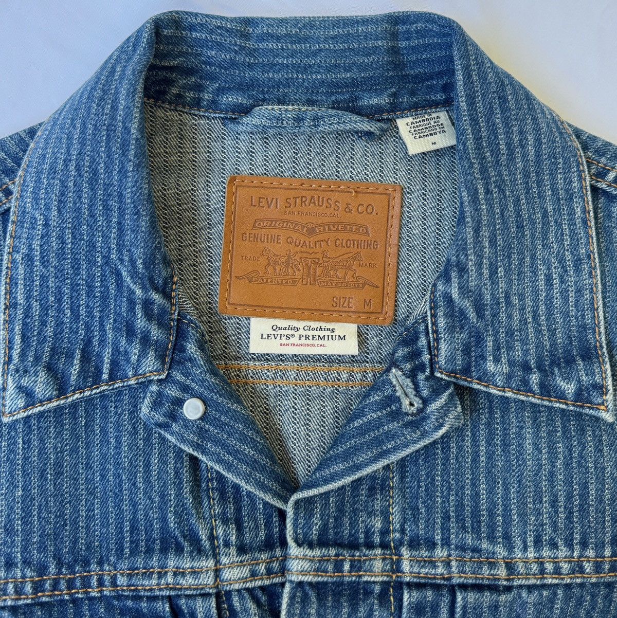 Levi's Levi’s Striped Denim Jacket – Men’s M Size US M / EU 48-50 / 2 - 3 Thumbnail