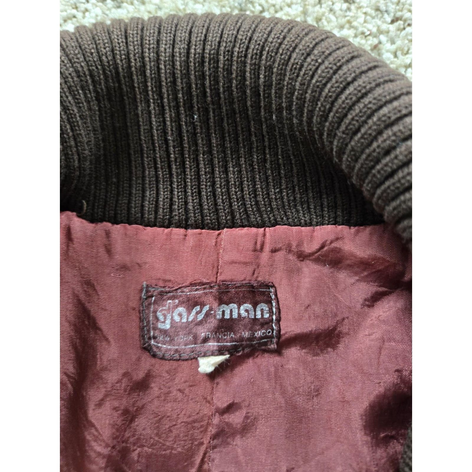 Vintage VINTAGE Yess-Mann Jacket Mens L Brown Shawl Collar Button Knit 70s Size US L / EU 52-54 / 3 - 4 Thumbnail