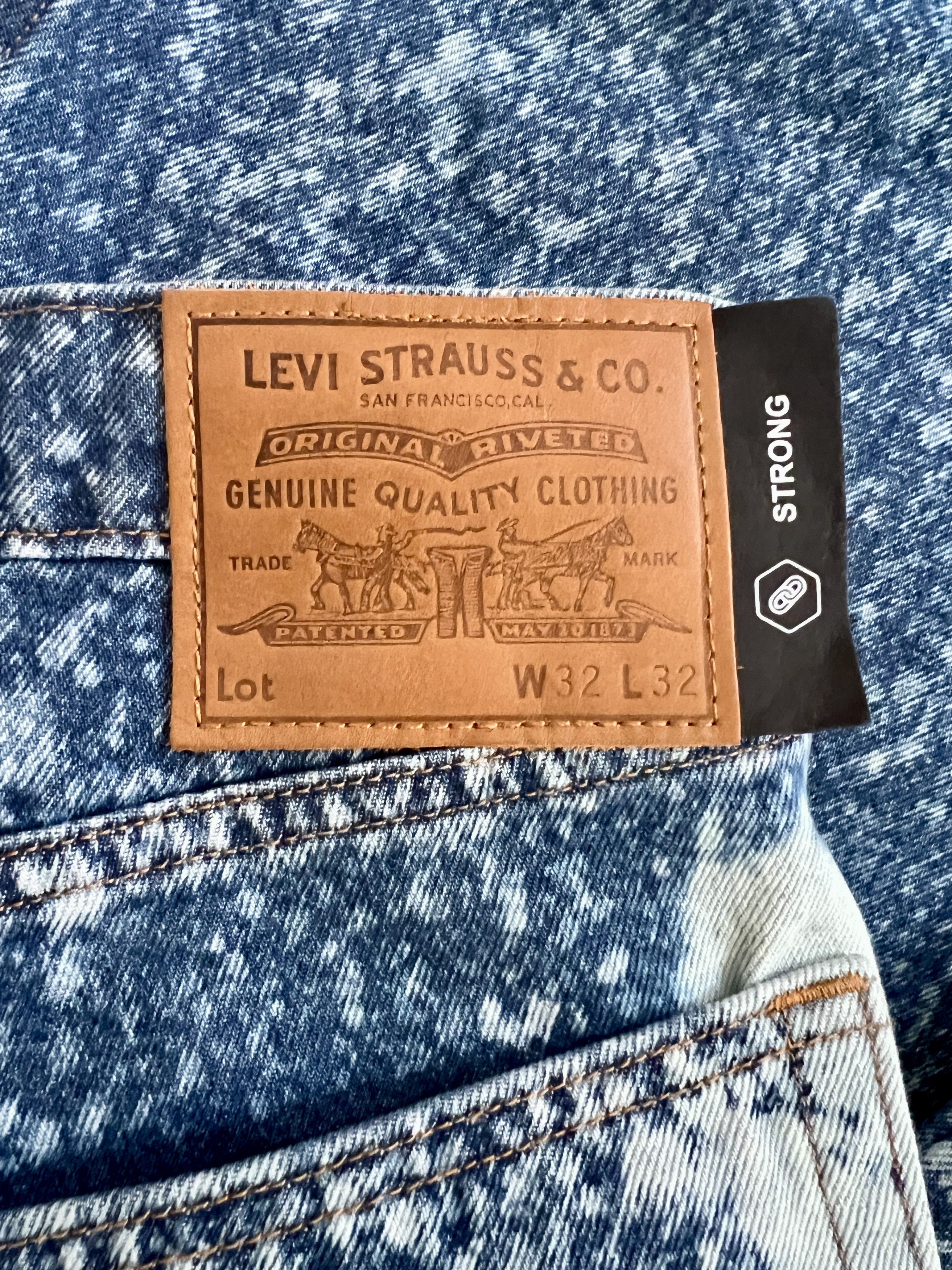 Levi's Rare Acid Wash Bleached Splashed Skate Jeans Size US 32 / EU 48 - 3 Thumbnail