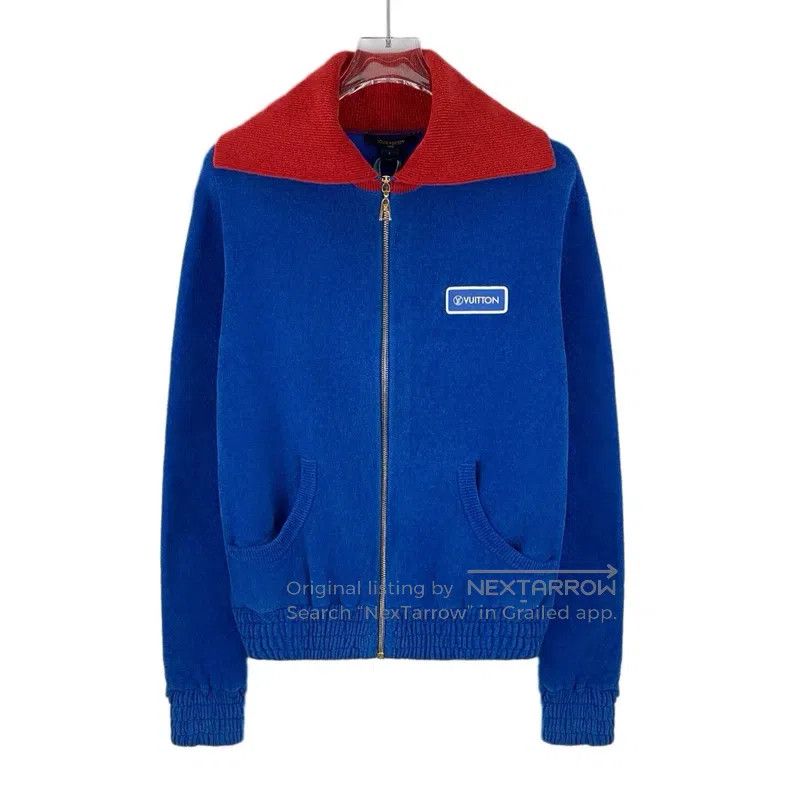 Louis Vuitton Louis Vuitton Navy logo cotton lapel zip-up long-sleeve ja Size US S / EU 44-46 / 1 - 1 Thumbnail