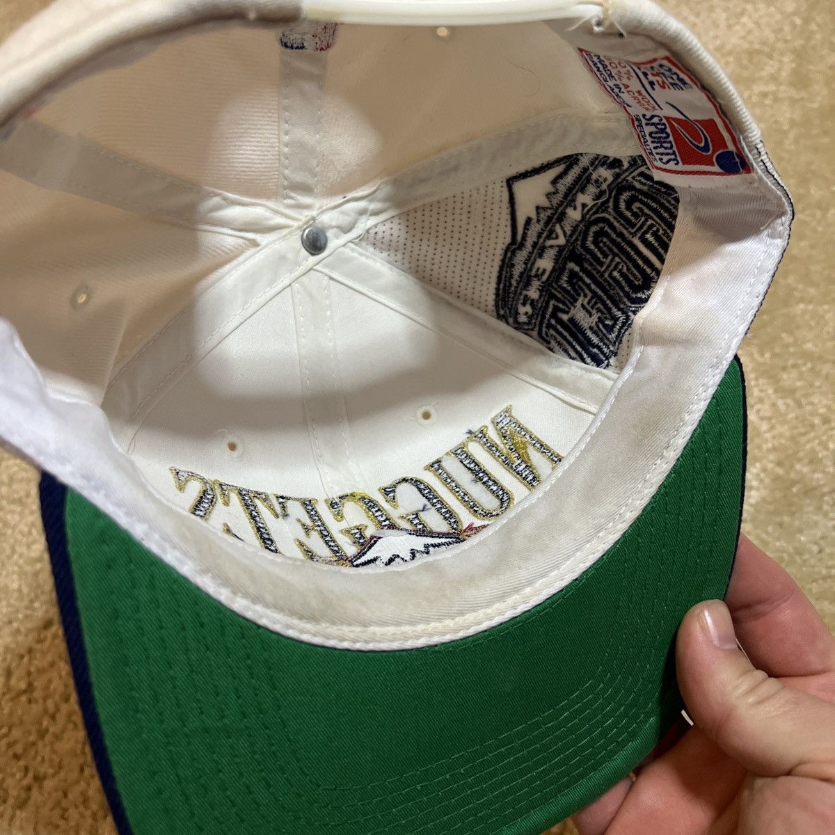 Vintage Vtg 90s Sports Specialties Denver Nuggets Laser Snapback Hat Size ONE SIZE - 6 Thumbnail