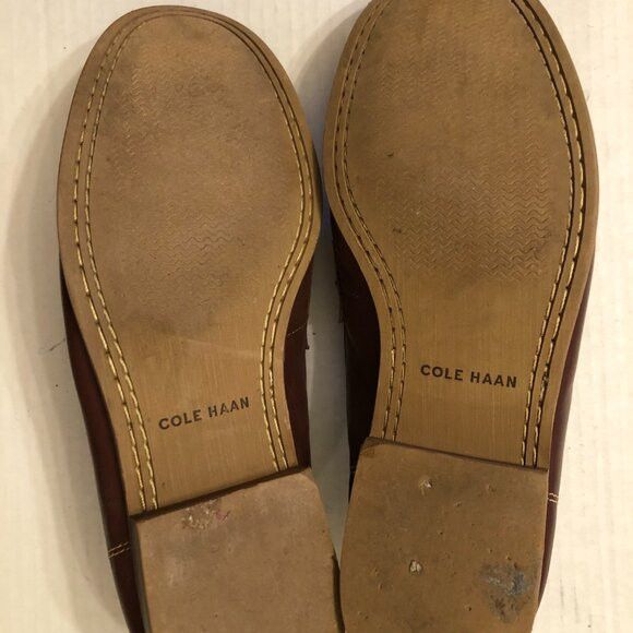 Cole Haan COLE HAAN MEN'S BROWN LEATHER SLIP-ON LOAFERS SIZE: 11M Size US 11 / EU 44 - 8 Thumbnail