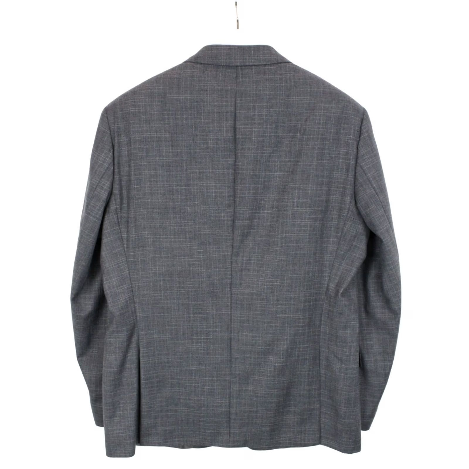 Hugo Boss HUGO BOSS Blazer Men's US 46 Grey Melange Formal Cotton Silk Size 46R - 2 Thumbnail