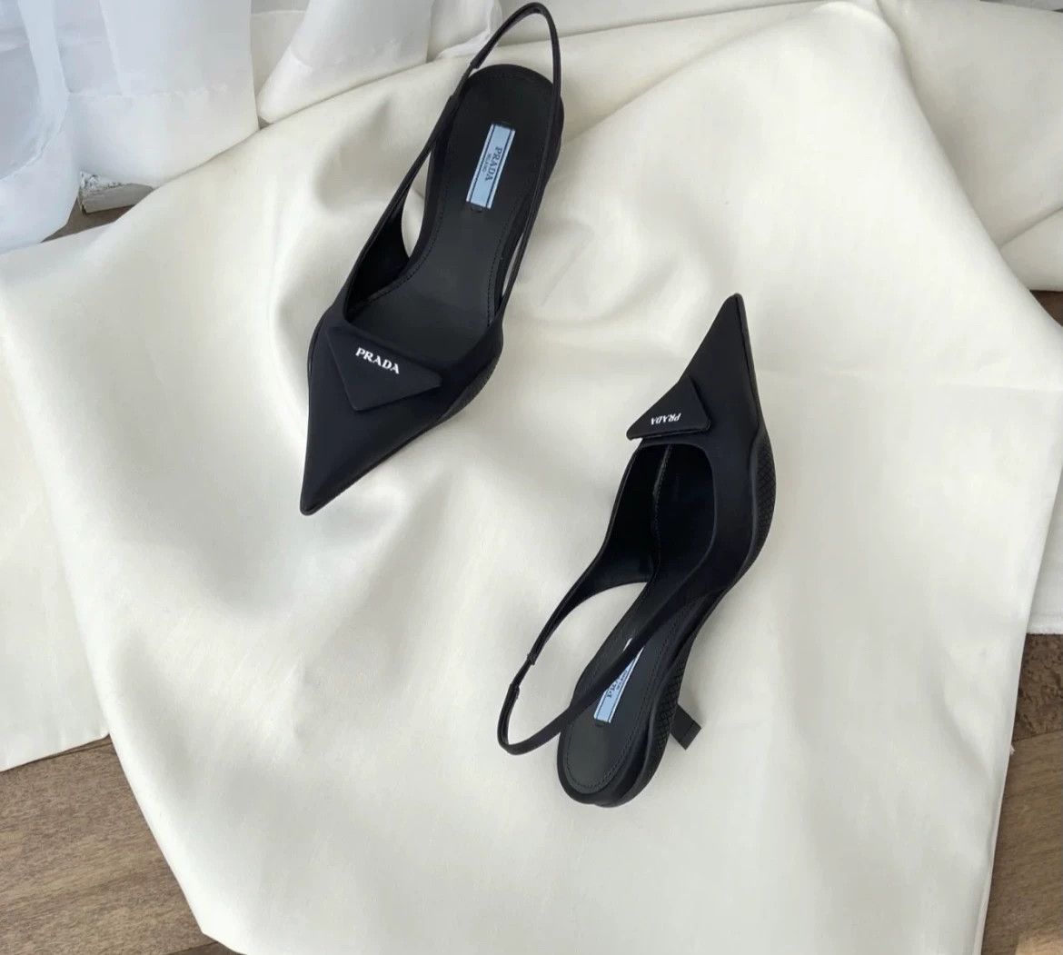 Prada Prada Women's Kitten Heel Sandals 36/37 Size US 5.5 / IT 35.5 - 1 Thumbnail