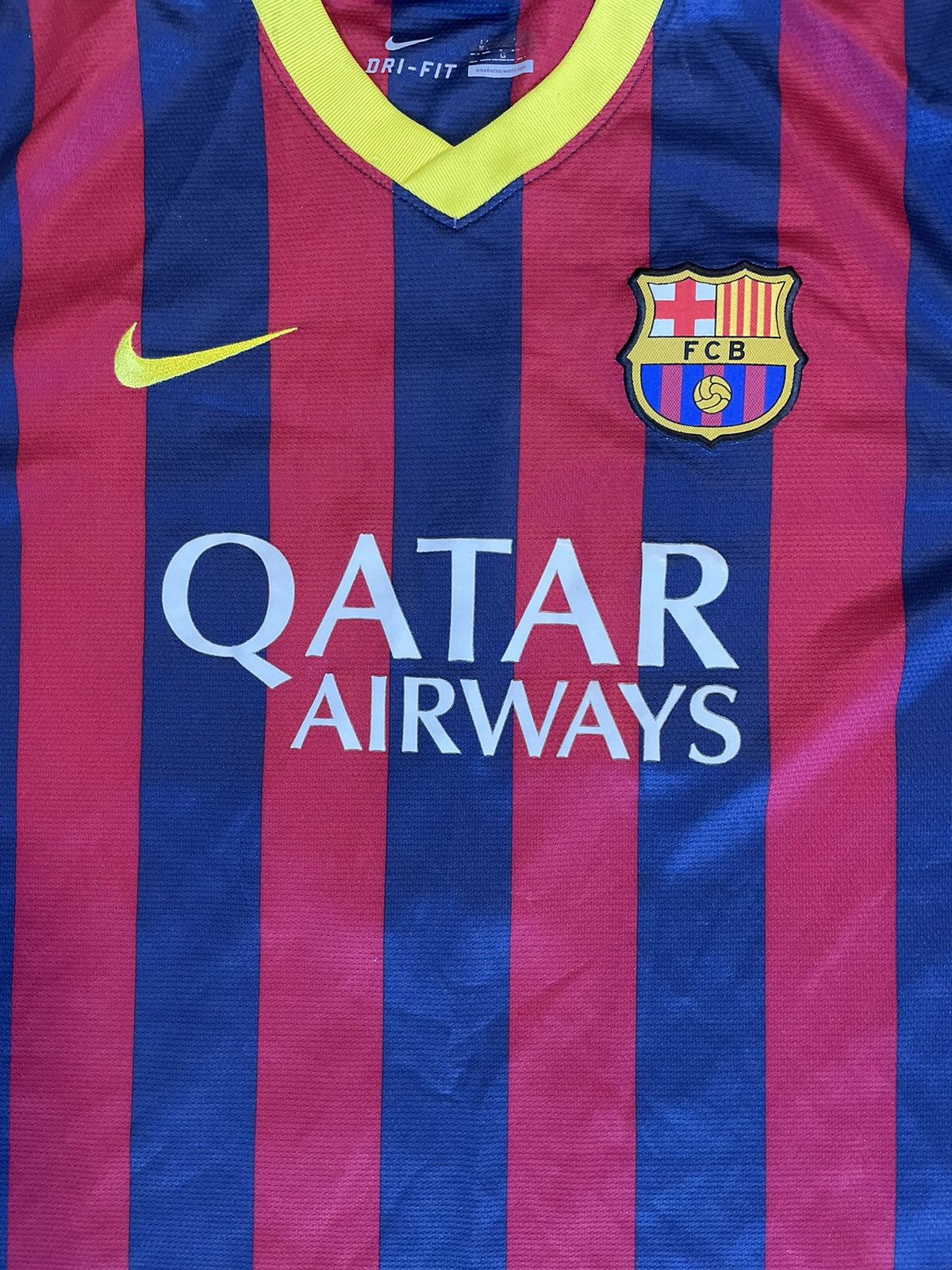 Nike × Vintage XAVI BARCELONA 2013 2014 HOME FOOTBALL SHIRT JERSEY NIKE Size US L / EU 52-54 / 3 - 3 Thumbnail