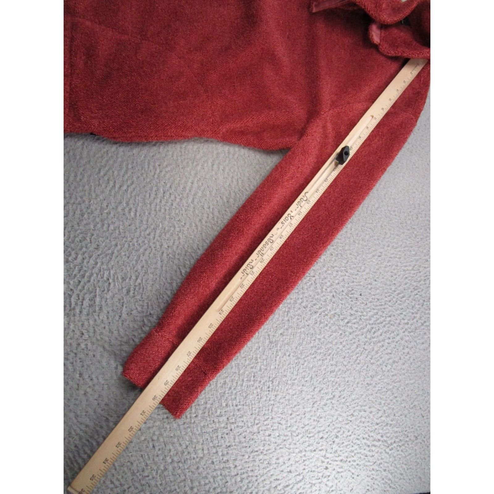 Eddie Bauer Eddie Bauer Women's Jacket Fleece Deep Pile Pullover 1/4 Button Casual Red XL Snaps Mid-Length Long Sleeve Vintage: No Size XL / US 12-14 / IT 48-50 - 7 Thumbnail