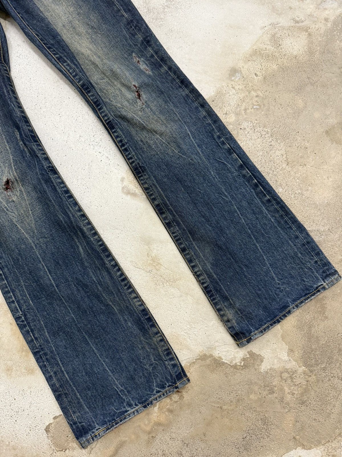 semanticdesign Semanticdesign Japanese Mudwash Studded Flare Denim Pants Size US 35 - 4 Thumbnail