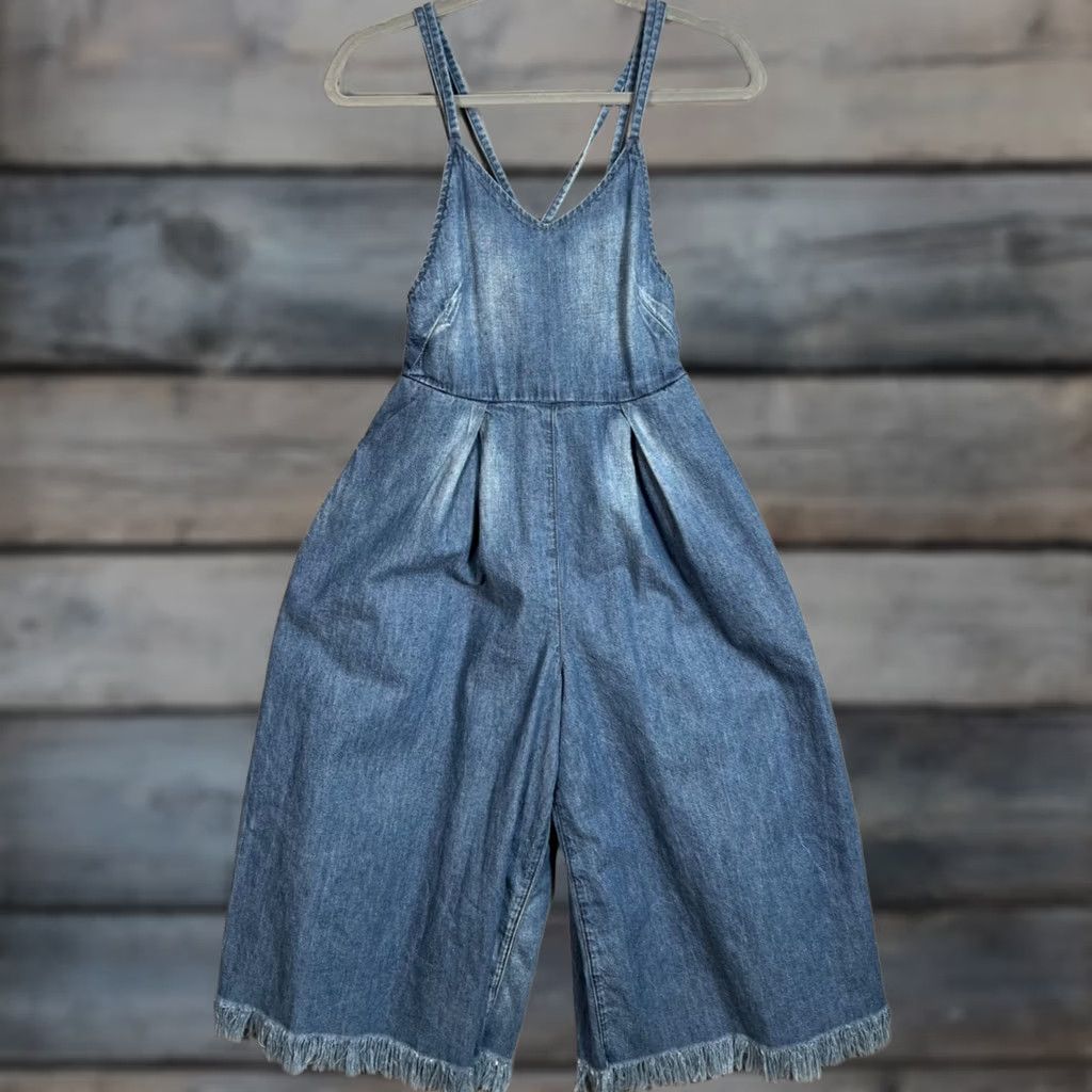 dickies denim overall dress Dickies FVR53YPS Overall Dress in Lilac Denim Stripe