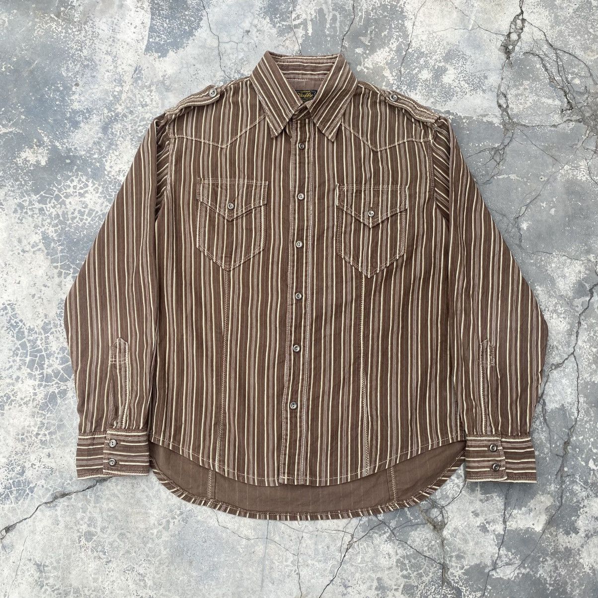 BAFFY Stripe Western Corduroy Shirt