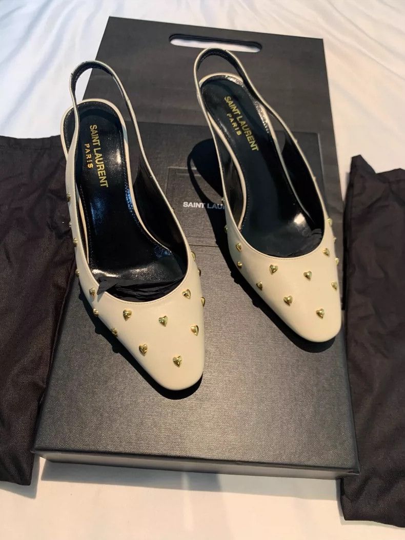 Saint Laurent Paris Saint Laurent Paris Love Rivet High Heels Size US 5.5 / IT 35.5 - 1 Thumbnail
