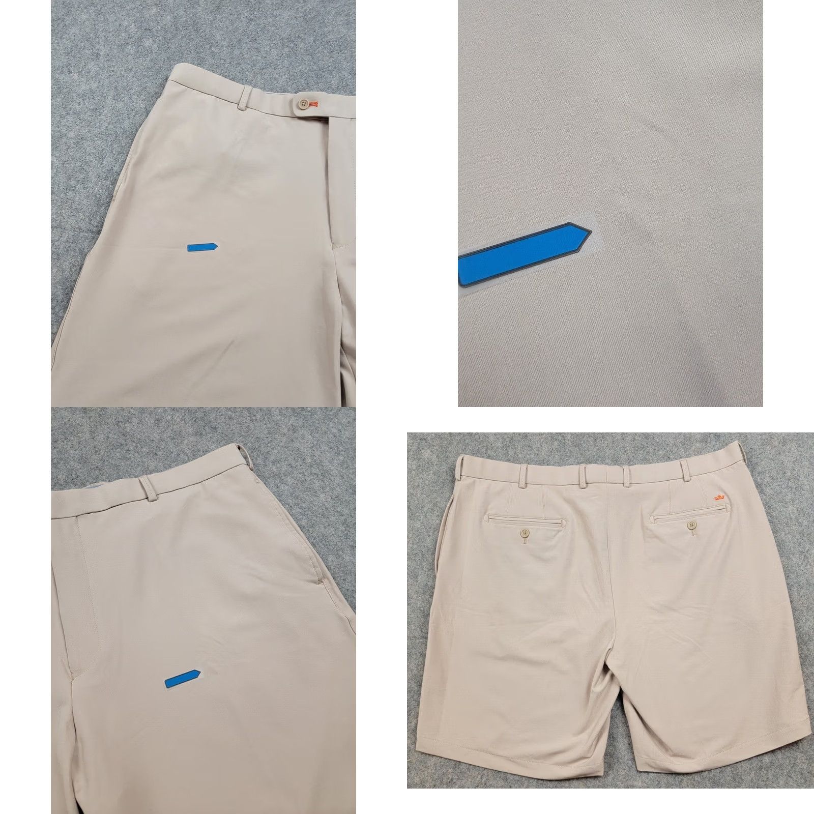 Peter Millar Peter Millar Shorts Mens 40 Brown Beige Wicking Element Golf Casual Preppy Sports Bermuda Front Button Embroidered Logo Pockets Mens Size US 40 / EU 56 - 9 Thumbnail