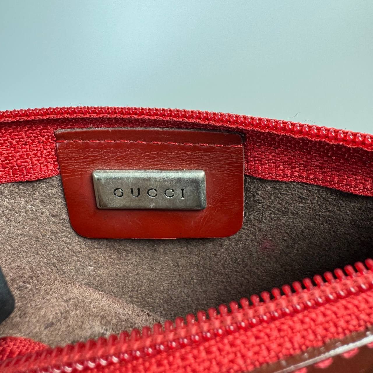 Gucci Gucci Red Leather Shoulder Bag Vintage Size ONE SIZE - 9 Thumbnail