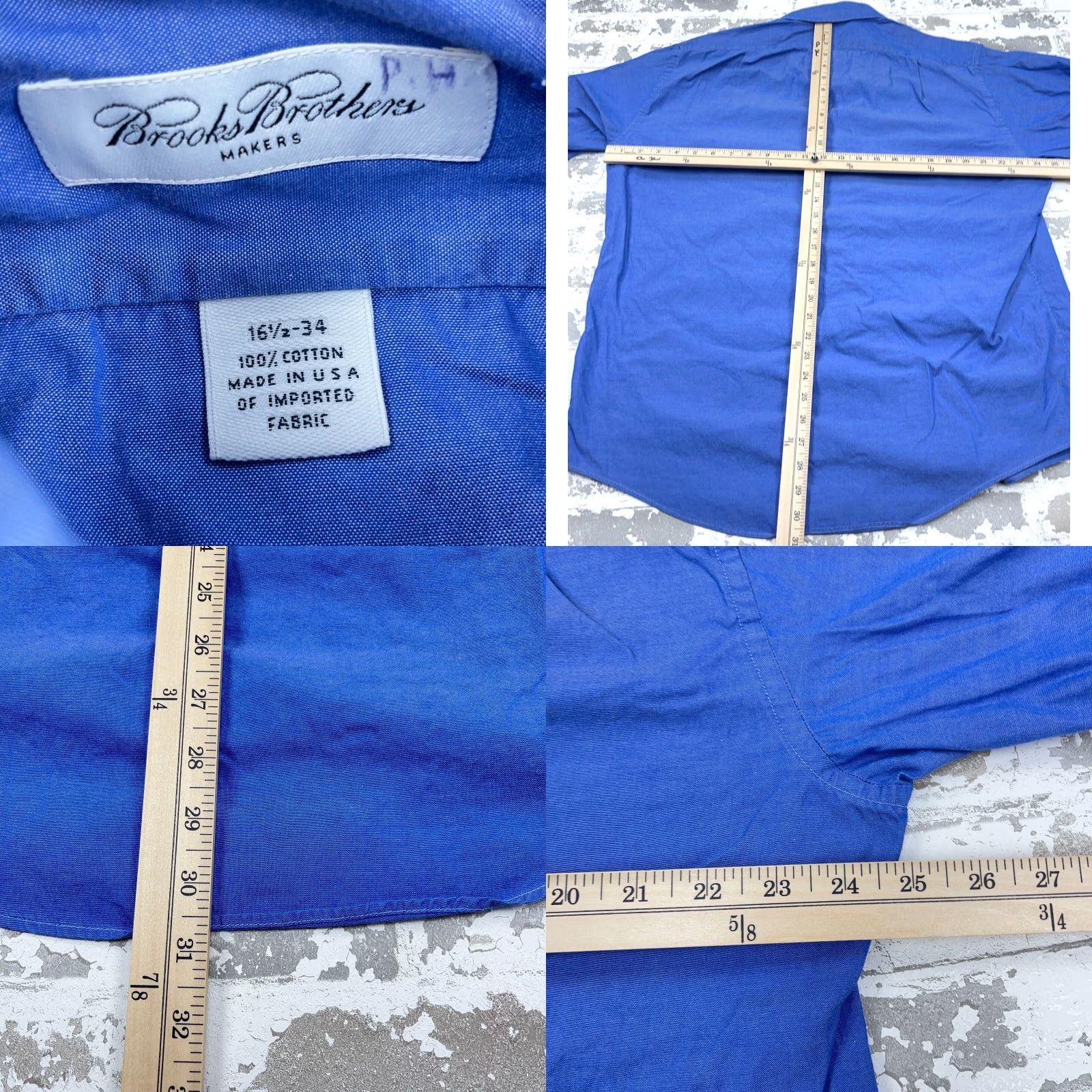 Brooks Brothers Vintage Brooks Brothers Shirt Men 16.5 34 Blue Button Up Oxford Cloth USA Dress Shirt Daywear Casual Party/Cocktail Travel Knit? Size US XL / EU 56 / 4 - 8 Thumbnail