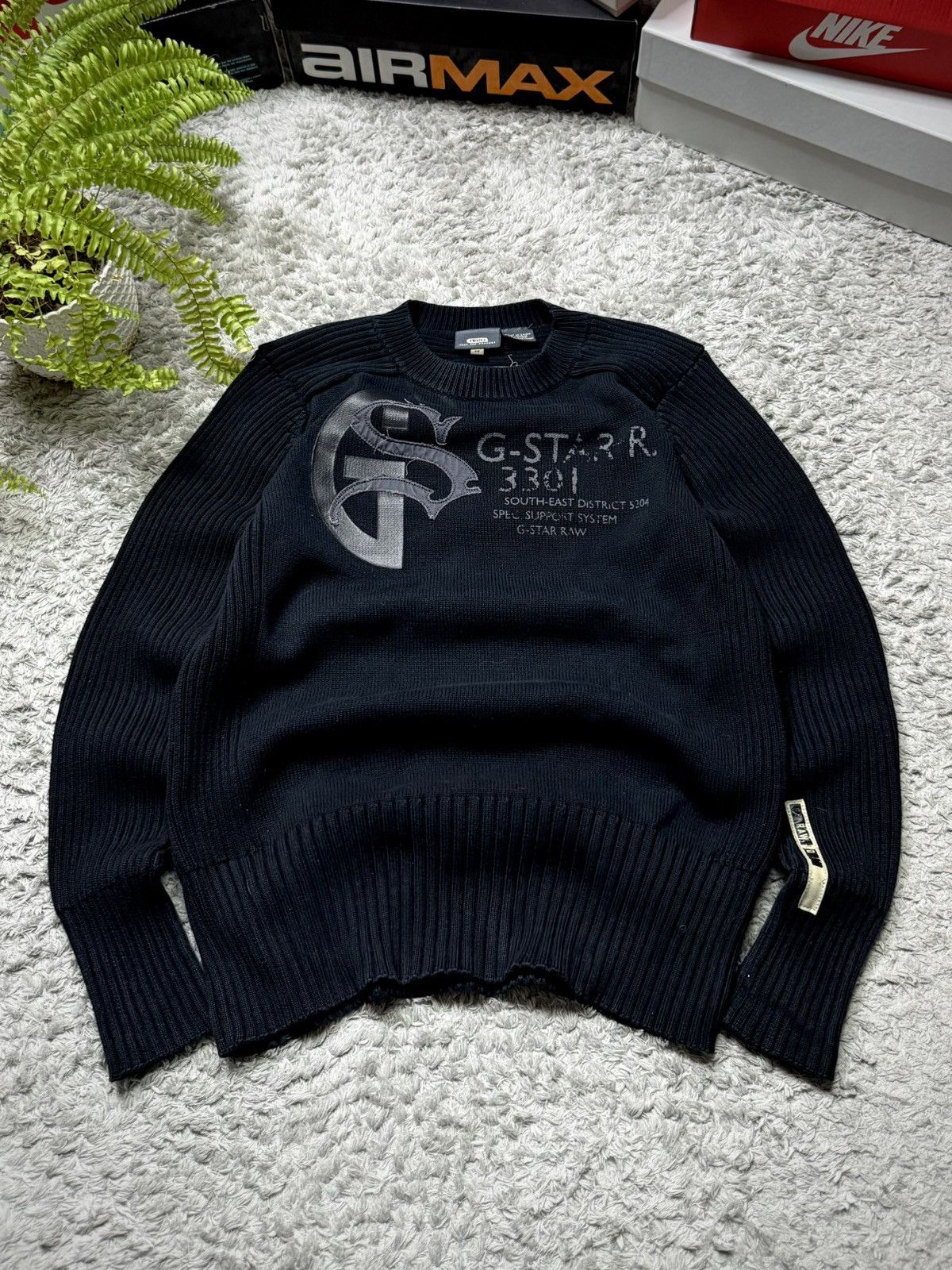 G-Star 00s G-star Sweater Vintage Rare Big Logo Retro Y2K 90s Size US M / EU 48-50 / 2 - 1 Thumbnail