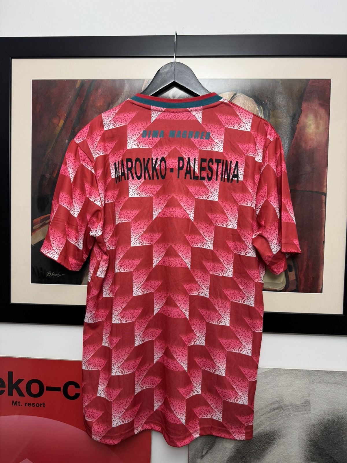Vintage Palestina Marokko Fullprint Jersey Free Palestine Football Size US L / EU 52-54 / 3 - 2 Thumbnail