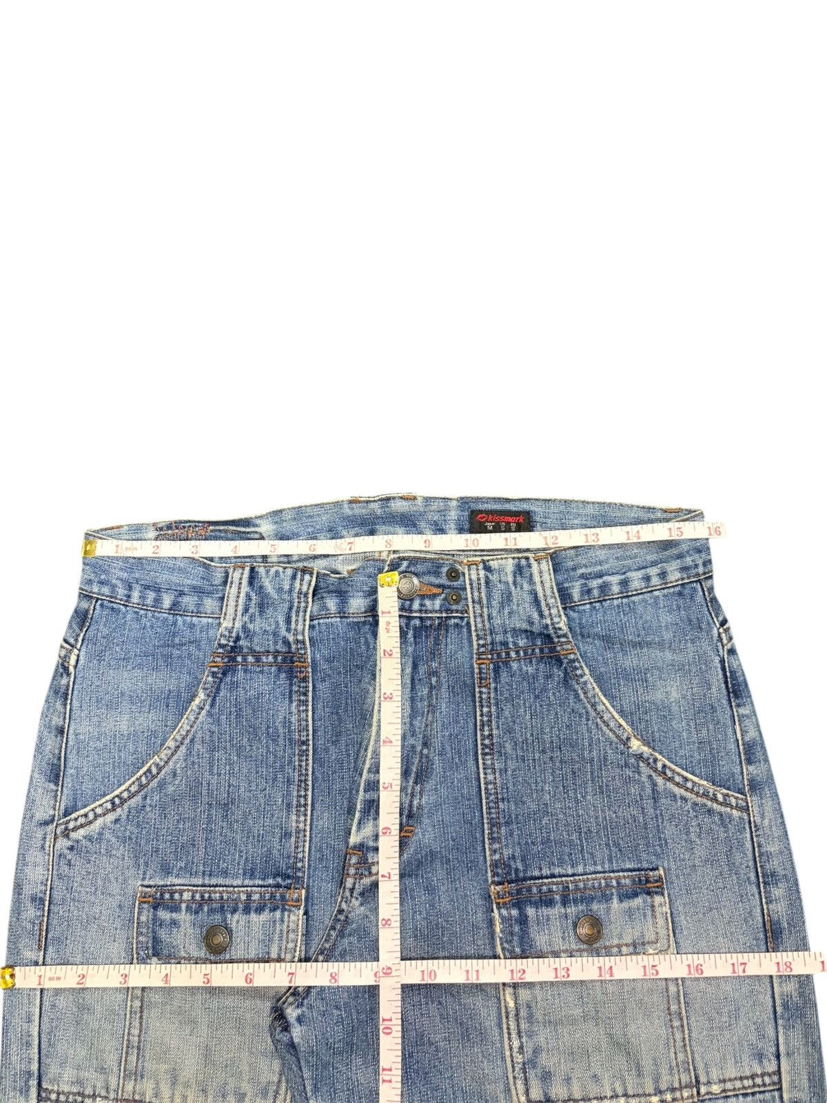KISS Vintage Kissmark Distress Baggy Bush Pants Jeans Size US 31 - 6 Thumbnail