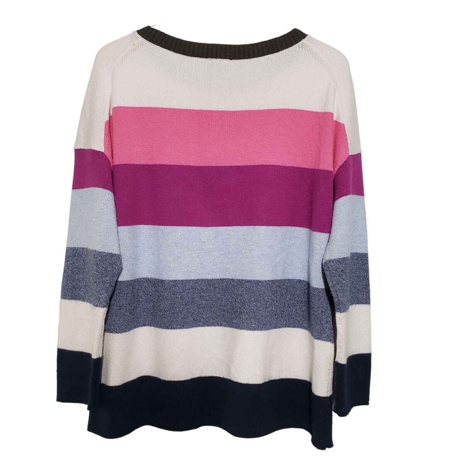 Talbots Talbots Stripe Sweater Womens Size 1X Pink Blue Long Sleeve Size XL / US 12-14 / IT 48-50 - 6 Thumbnail