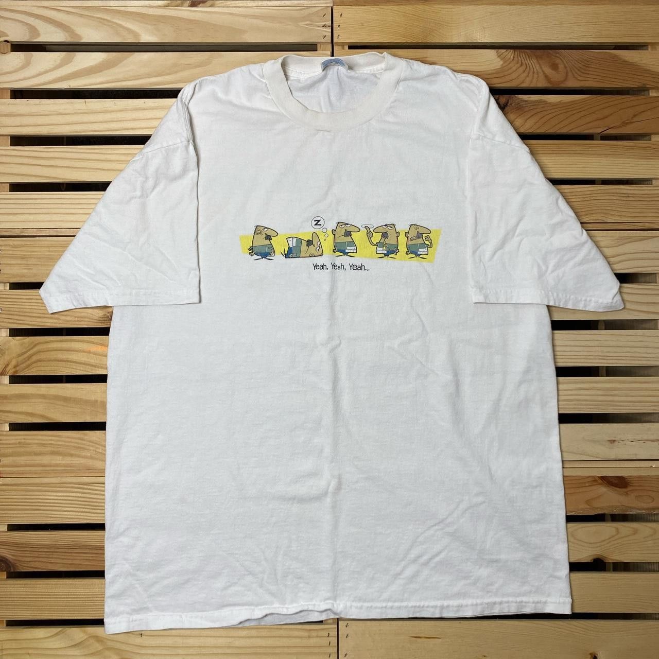 Hanes Vintage Hanes Comfort-T Box Logo White Cartoon Tee Size XL Size US XL / EU 56 / 4 - 1 Thumbnail