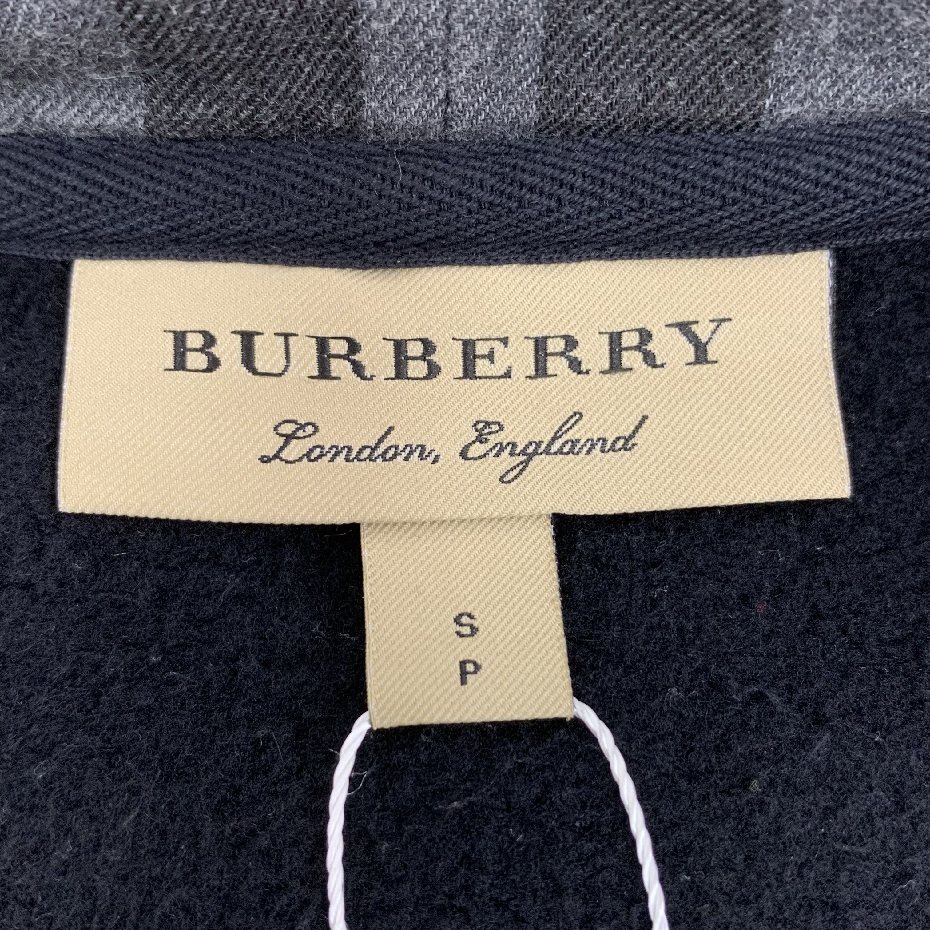 Burberry Burberry Black Cotton Zip-Up Hoodie (Size S) Size US S / EU 44-46 / 1 - 2 Thumbnail