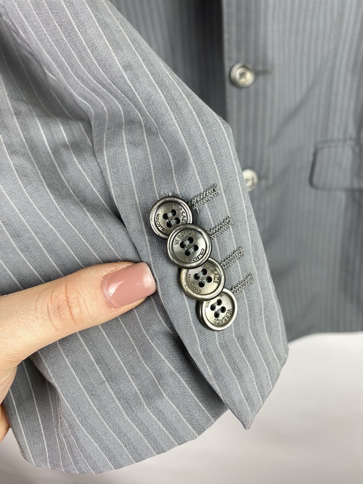 Versace Versace Collection men’s wool striped blazer jacket Size 38R - 12 Thumbnail