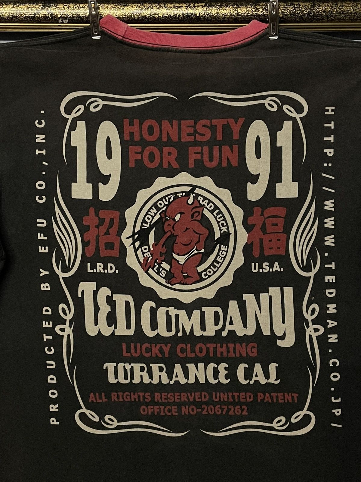 Designer × Japanese Brand × Vintage Vintage 90s Japan Designer Ted Company Devil Red Faded Tee Size US M / EU 48-50 / 2 - 3 Thumbnail