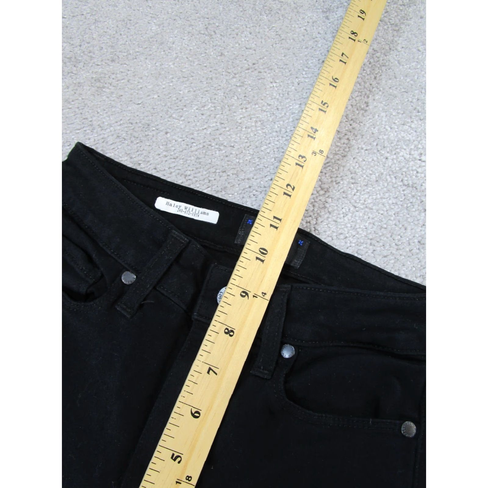 Paige Paige Jeans Womens 25 Black Denim Hoxton Ultra Skinny Size 42" / US 20 - 6 Thumbnail