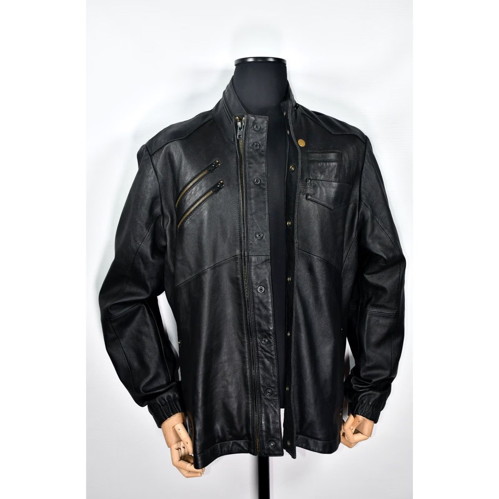 G-Star G-Star Tailored Dean Ryder Overshirt Jacket 2XL Black Leather Mens Vintage No N/A Size US XXL / EU 58 / 5 - 3 Thumbnail