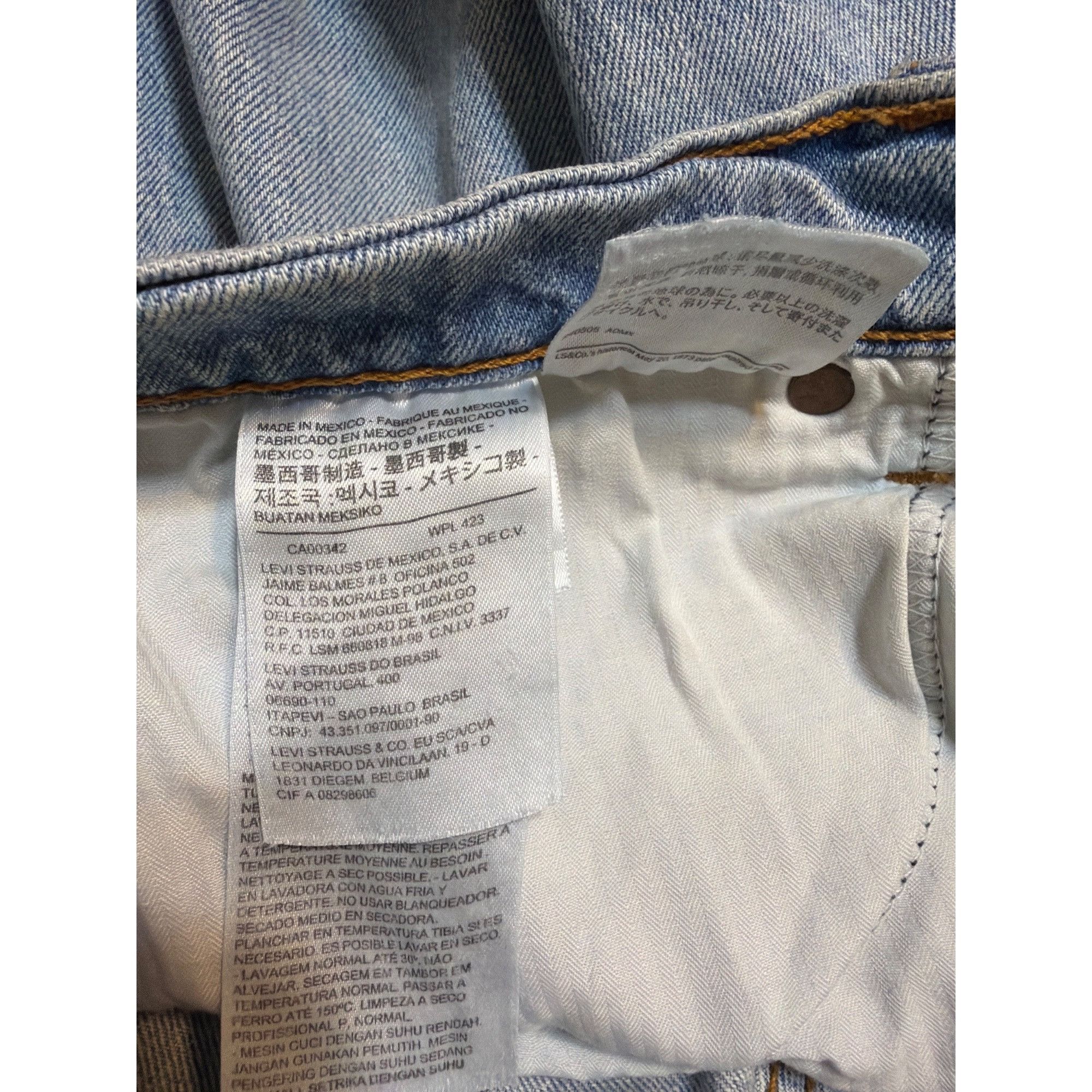 Levi's Levis Wedgie Straight Denim Cutoff Blue Jeans Shorts Button Size 24" / US 00 / IT 34 - 6 Thumbnail