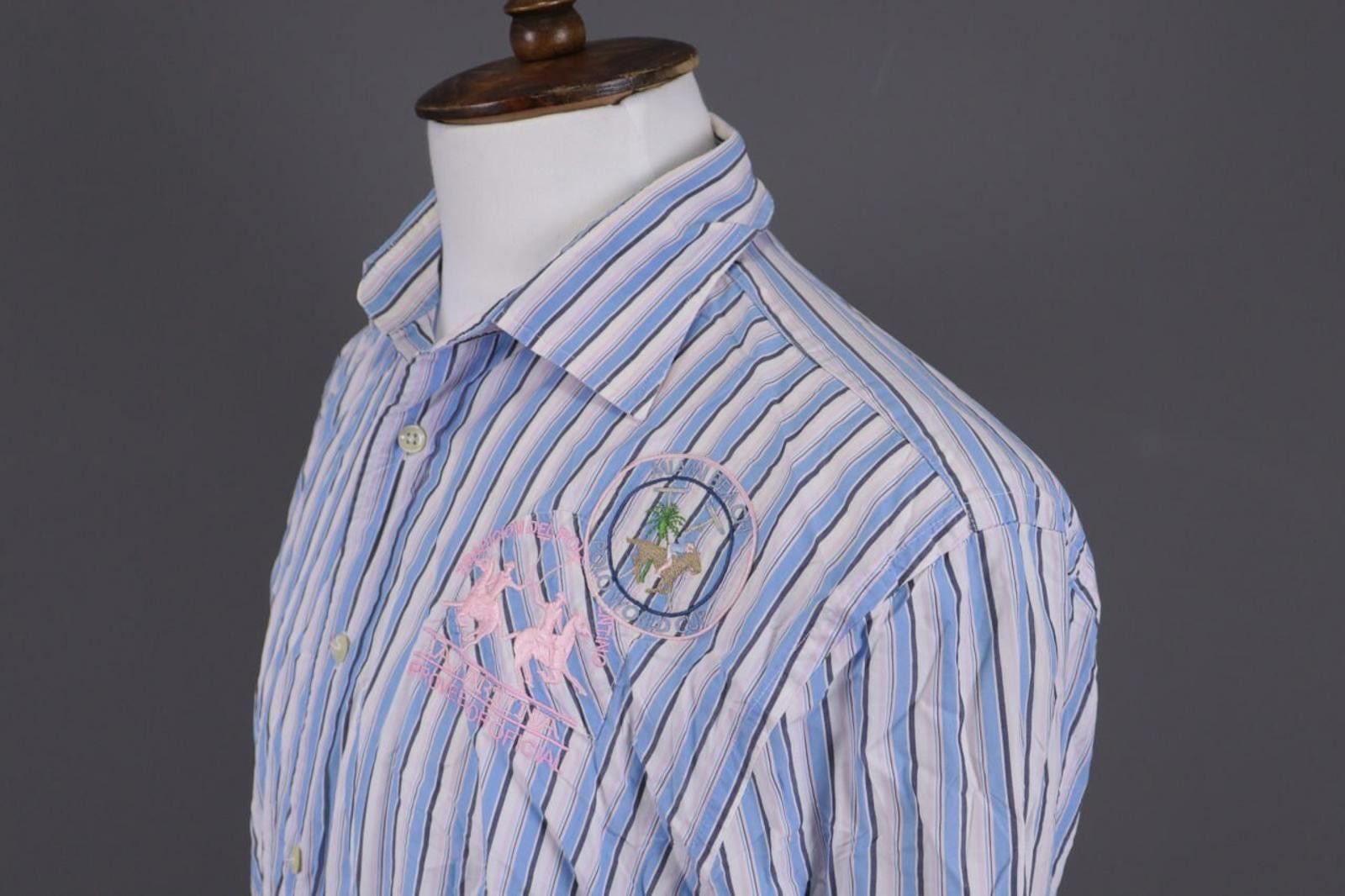 La Martina La Martina Buenos Aires Blue Stripe Shirt XXL / 2XL Size US XXL / EU 58 / 5 - 10 Thumbnail