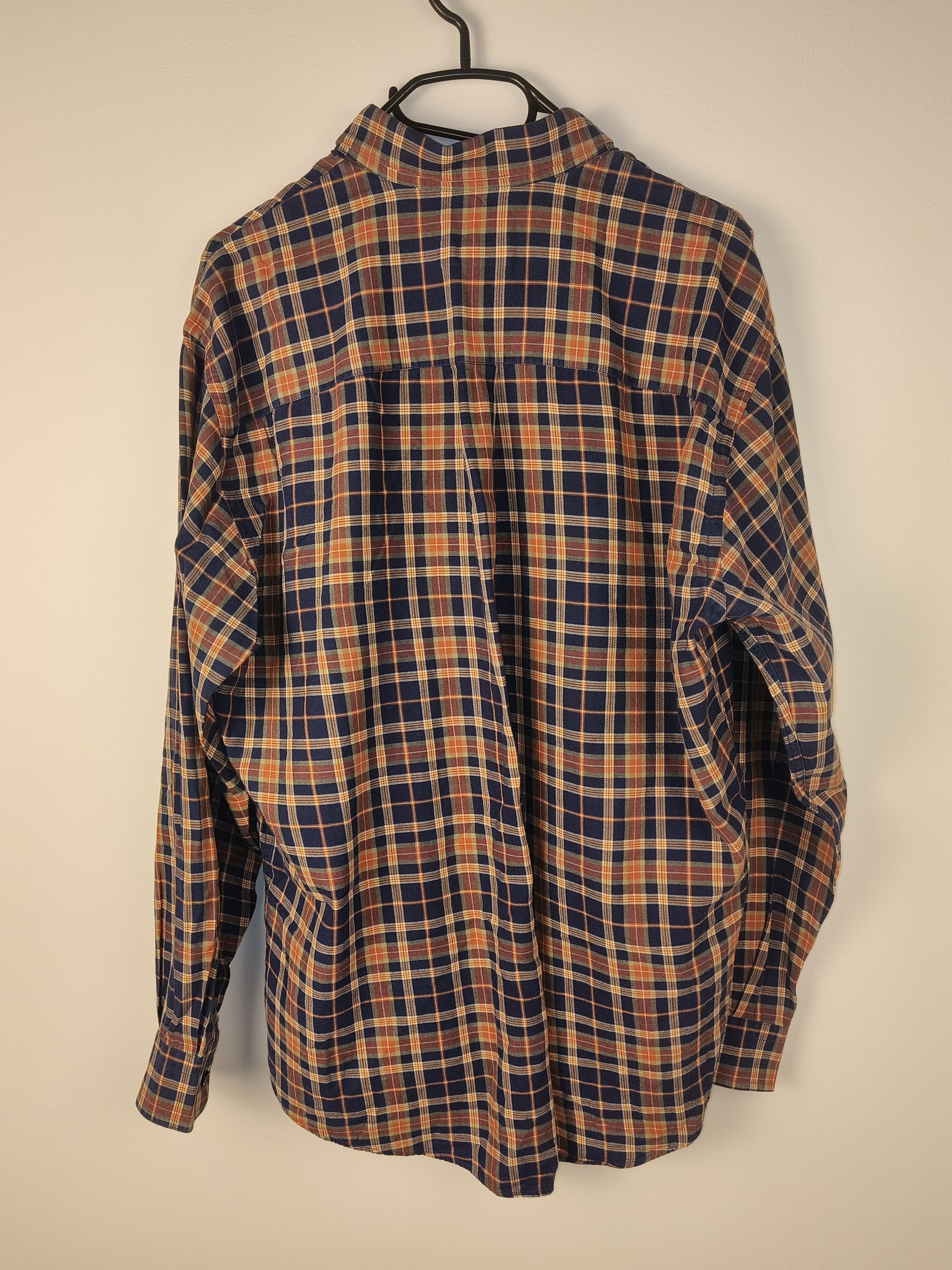 Burberry Burberry New Sussex-E Navy & Camel Check Cotton Shirt Size US L / EU 52-54 / 3 - 4 Thumbnail