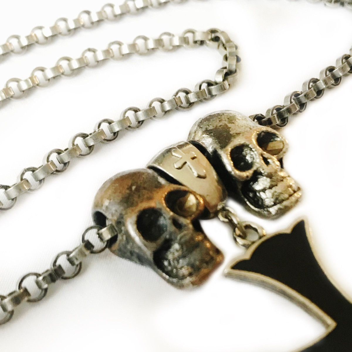 Japanese Brand Black Peace Now (BPN) Skull & Cross Pendant Necklace Size ONE SIZE - 4 Thumbnail
