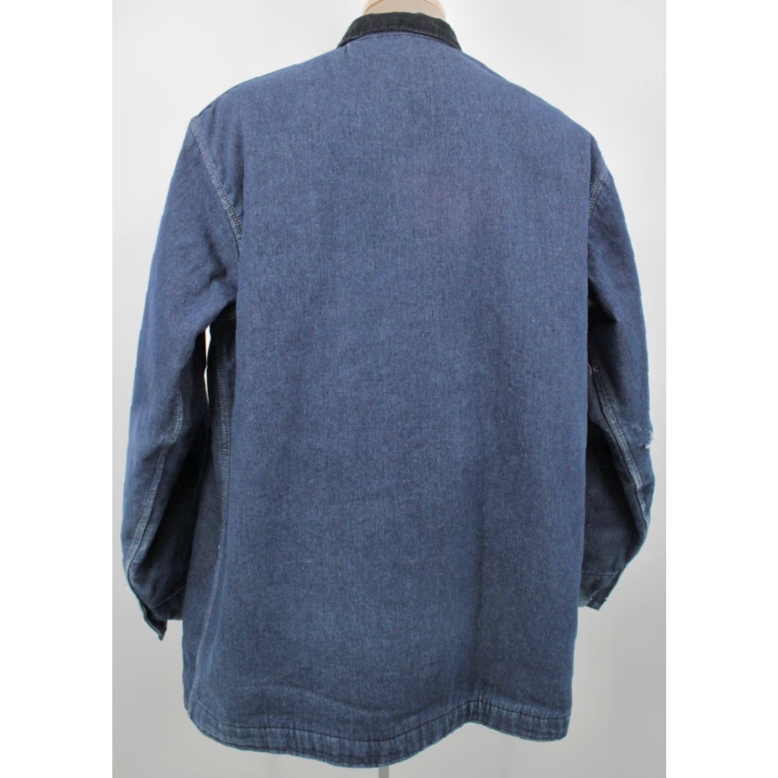 Vintage VINTAGE Big Mac Denim Chore Jacket 2XL-3XL Mens Blue 1970s 70s Bar n Barn Coat Shirt/Jacket Size US XXL / EU 58 / 5 - 2 Thumbnail