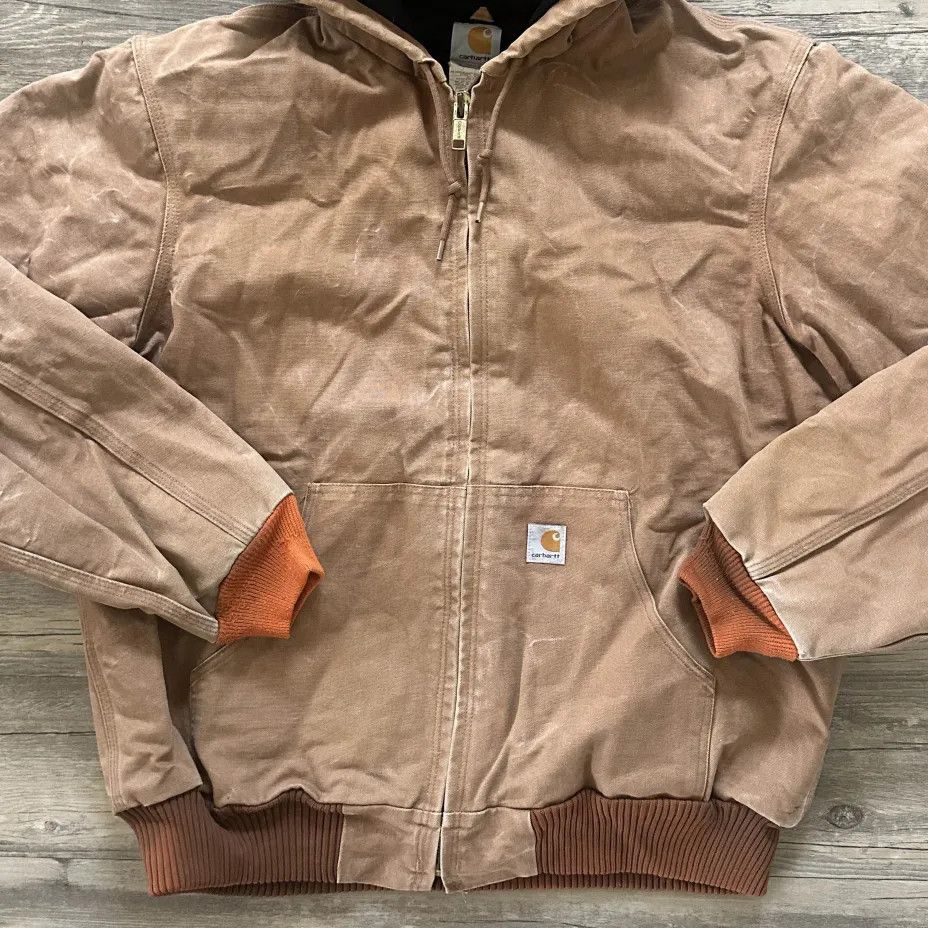 Carhartt Vintage Carhartt J140BRN Carhartt Hooded Jacket Size Large Size US L / EU 52-54 / 3 - 2 Thumbnail