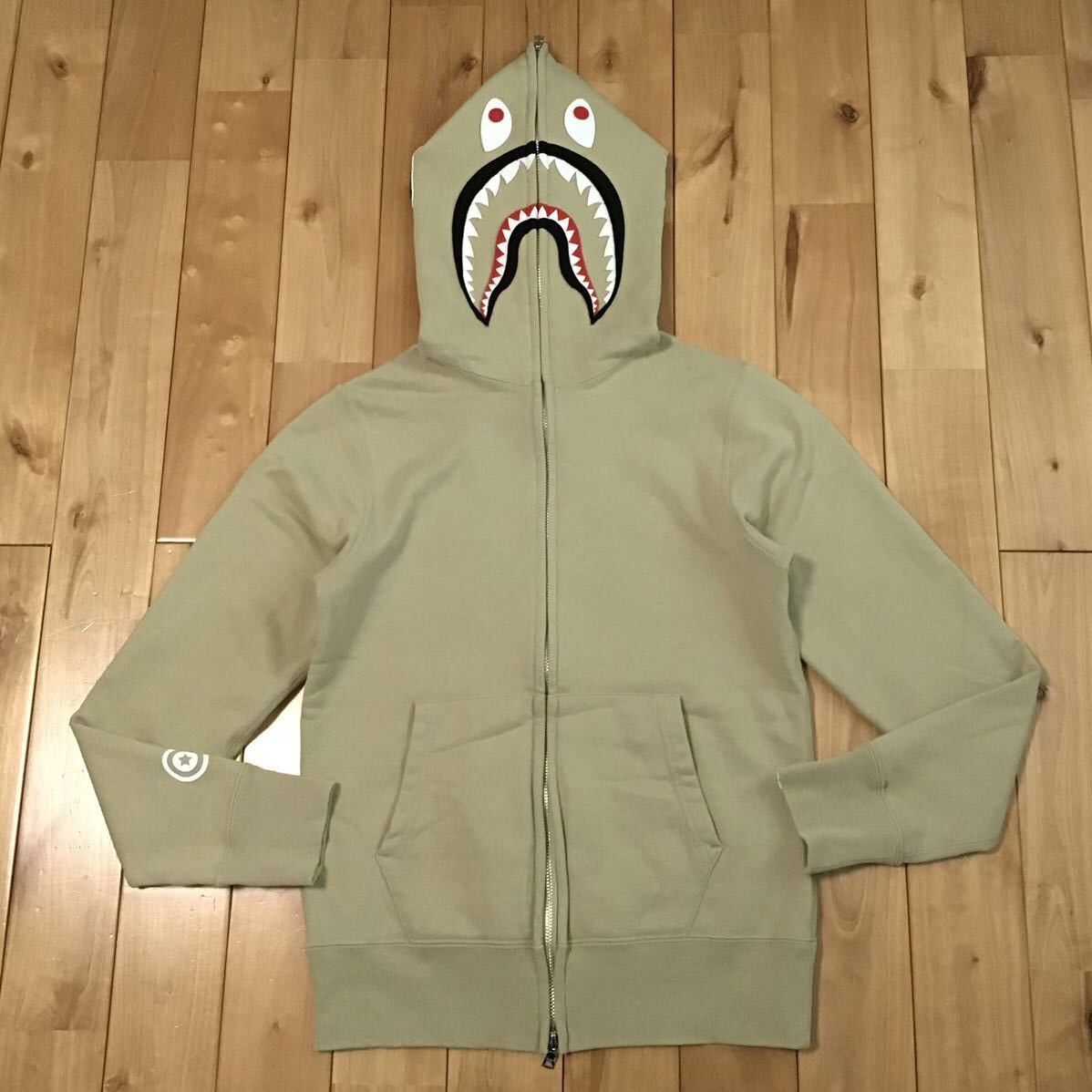Bape BAPE WGM Shark full zip hoodie beige a bathing ape Size US S / EU 44-46 / 1 - 1 Thumbnail
