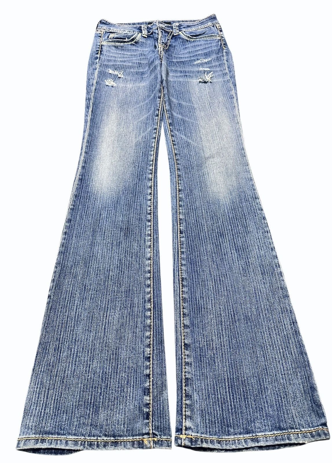 Vintage Vintage Distressed Nuve Faded Wash Flare Style Size US 28 / EU 44 - 1 Thumbnail