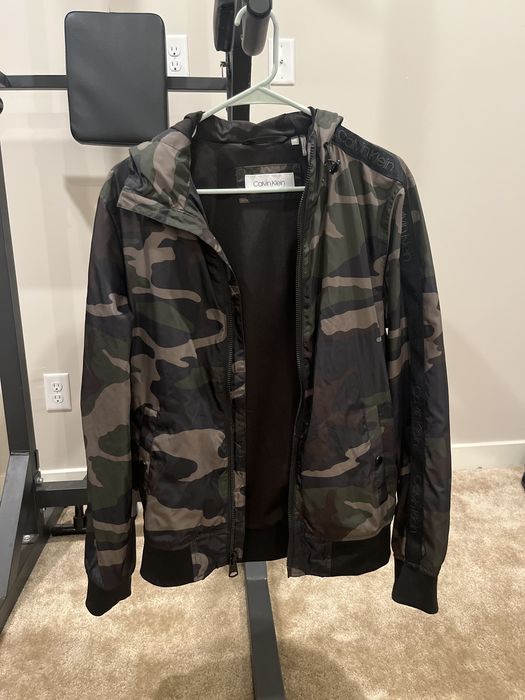 calvin klein camo jacket