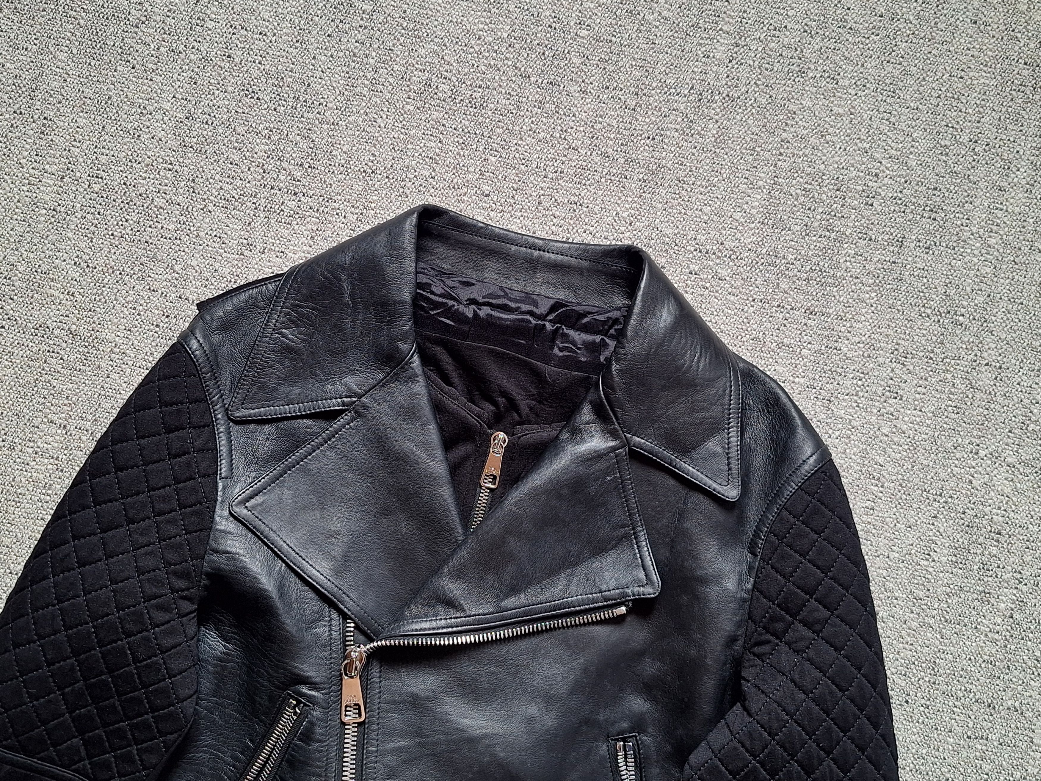 Neil Barrett NIEL BARRETT / Double Layered Biker Leather Jacket Size US S / EU 44-46 / 1 - 3 Thumbnail