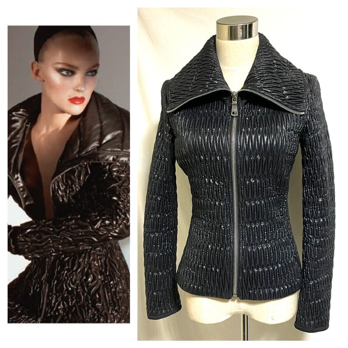 Prada Authentic Prada Sport Zip-Up Gathered Nylon Jacket Size XS / US 0-2 / IT 36-38 - 10 Thumbnail