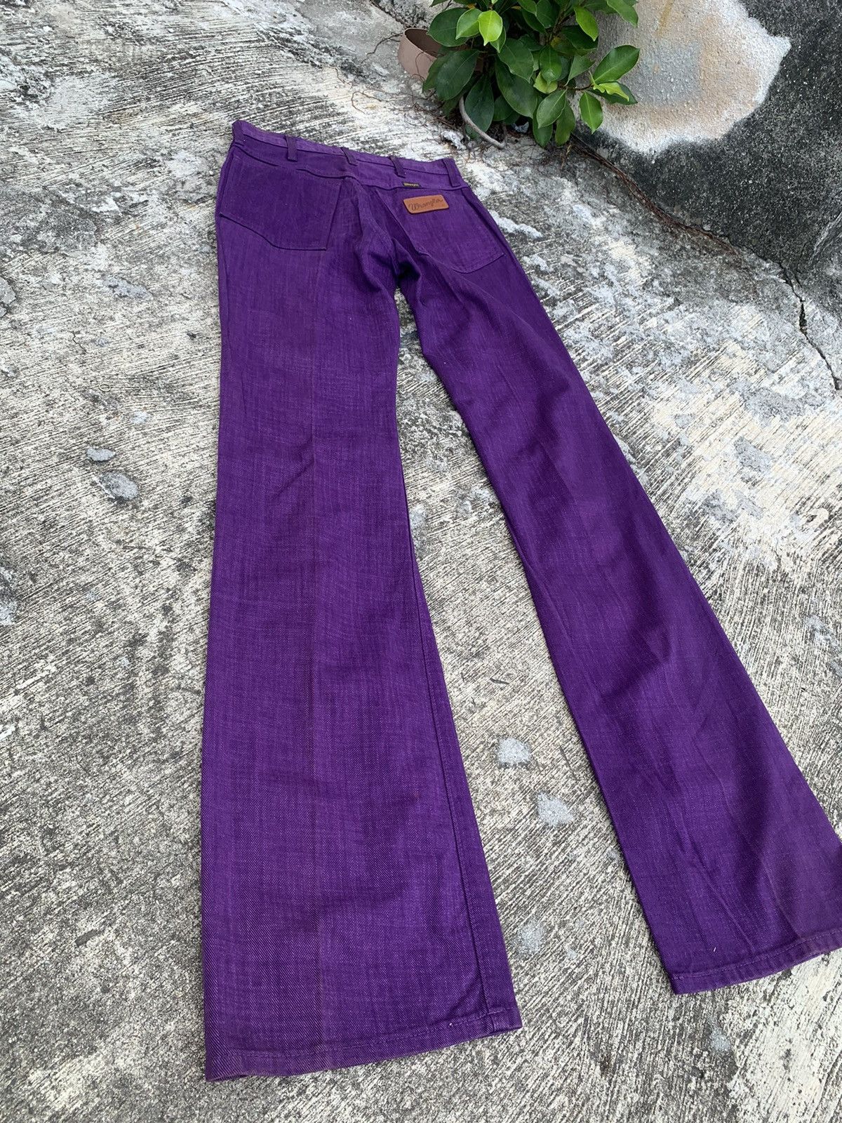 If Six Was Nine × Vintage × Wrangler Flare wrangler bootcut jeans western wear rare calour Size 28" / US 6 / IT 42 - 12 Thumbnail